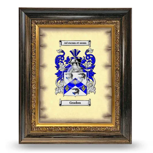 Gradon Coat of Arms Framed - Heirloom