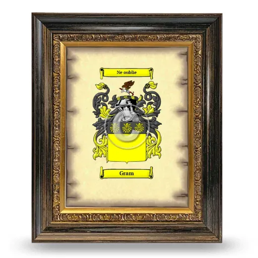 Gram Coat of Arms Framed - Heirloom