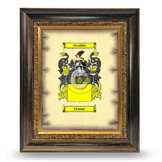 Grame Coat of Arms Framed - Heirloom