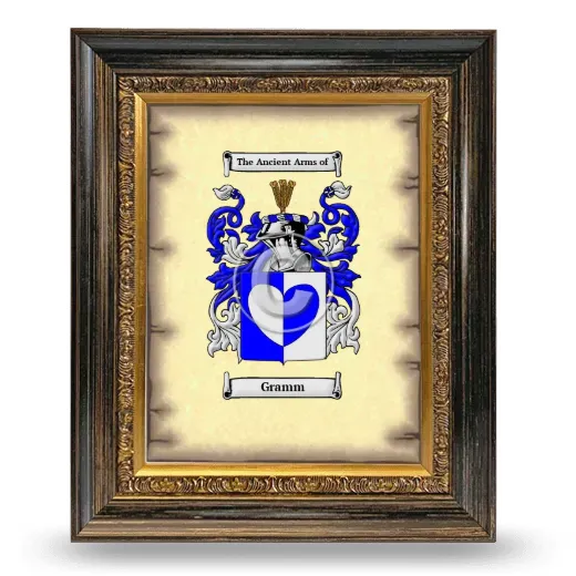 Gramm Coat of Arms Framed - Heirloom