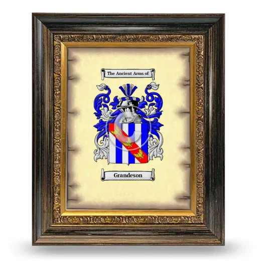 Grandeson Coat of Arms Framed - Heirloom