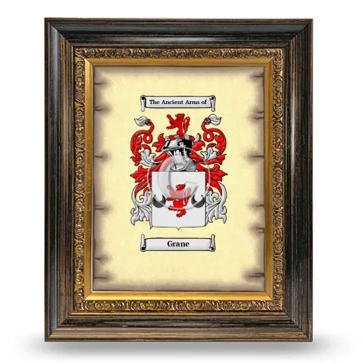 Grane Coat of Arms Framed - Heirloom