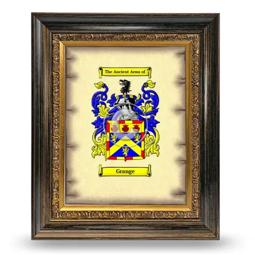 Grange Coat of Arms Framed - Heirloom