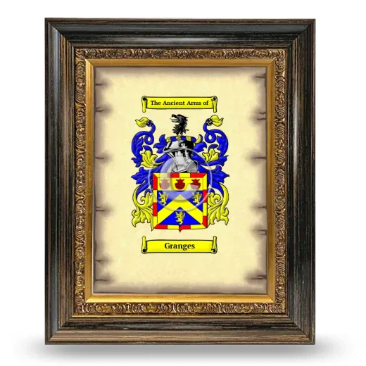 Granges Coat of Arms Framed - Heirloom