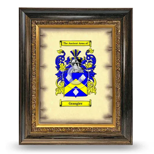 Grangier Coat of Arms Framed - Heirloom