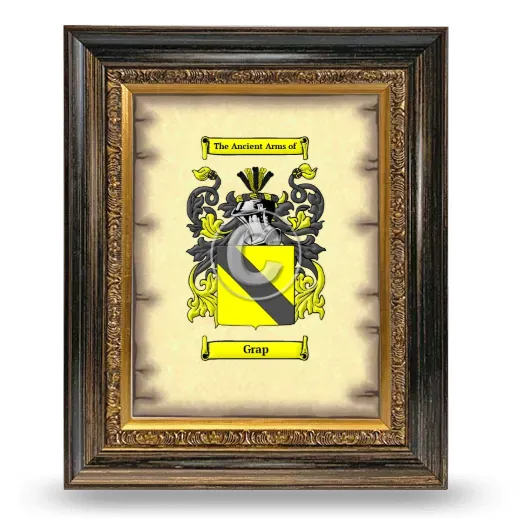 Grap Coat of Arms Framed - Heirloom