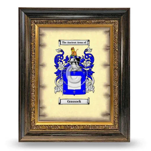 Grassock Coat of Arms Framed - Heirloom