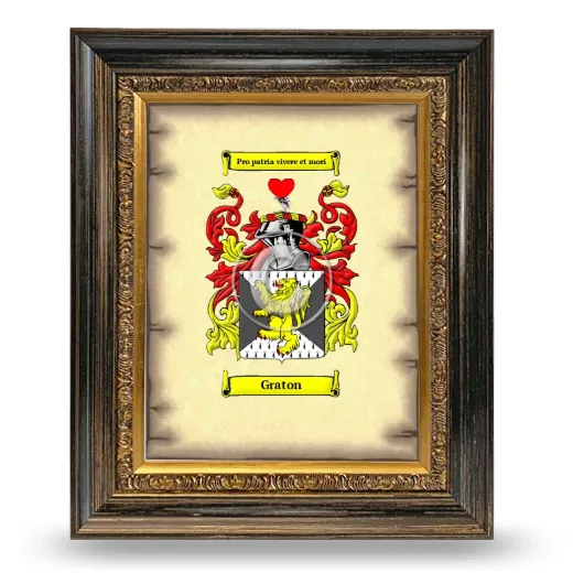 Graton Coat of Arms Framed - Heirloom