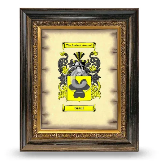 Graul Coat of Arms Framed - Heirloom