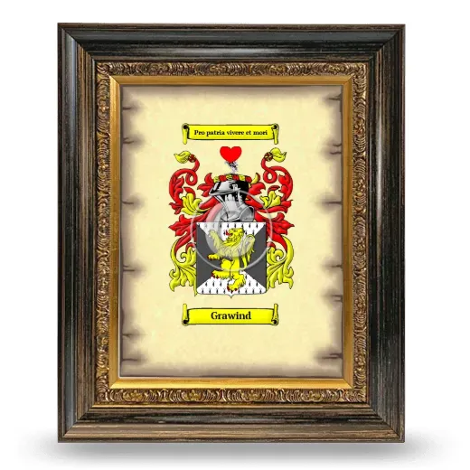 Grawind Coat of Arms Framed - Heirloom