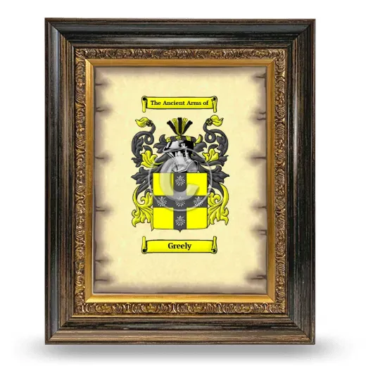 Greely Coat of Arms Framed - Heirloom
