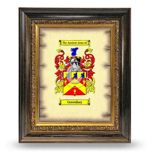 Greenhay Coat of Arms Framed - Heirloom