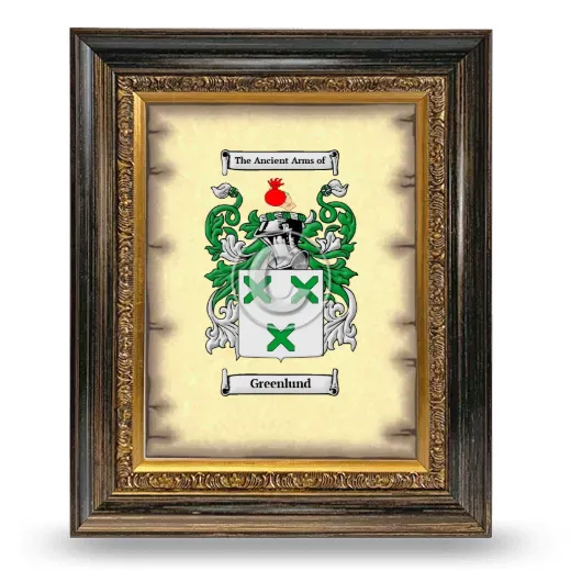 Greenlund Coat of Arms Framed - Heirloom