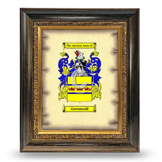 Greenwald Coat of Arms Framed - Heirloom