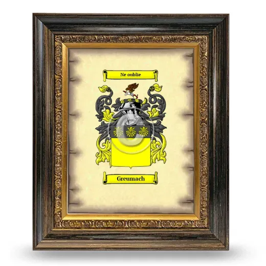 Greumach Coat of Arms Framed - Heirloom