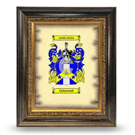 Grimwood Coat of Arms Framed - Heirloom