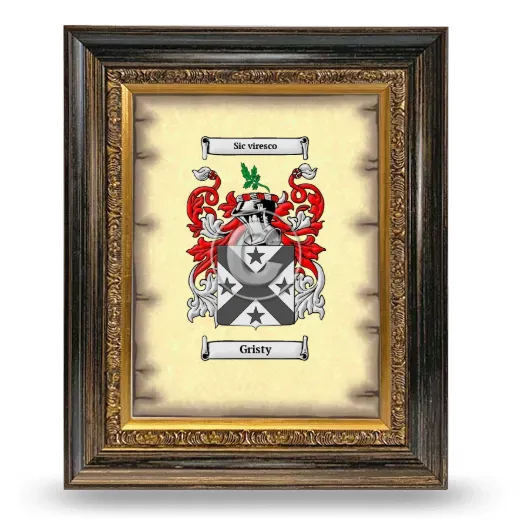 Gristy Coat of Arms Framed - Heirloom