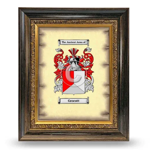 Grocott Coat of Arms Framed - Heirloom