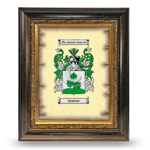 Groesse Coat of Arms Framed - Heirloom