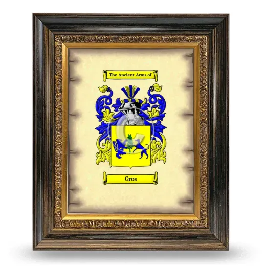 Gros Coat of Arms Framed - Heirloom