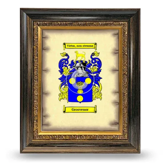 Grosvenor Coat of Arms Framed - Heirloom