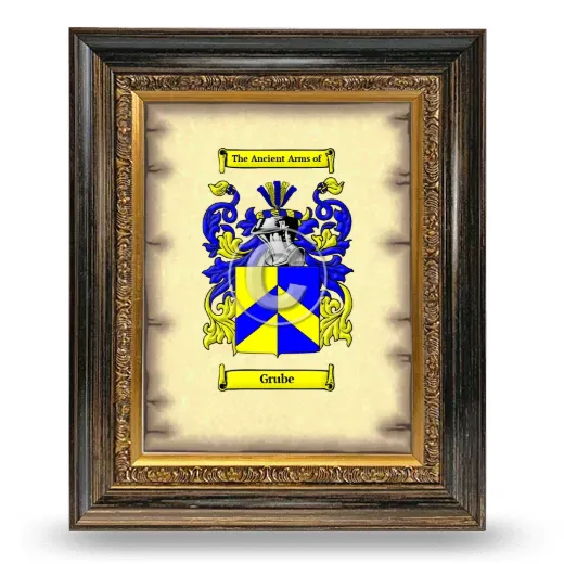 Grube Coat of Arms Framed - Heirloom