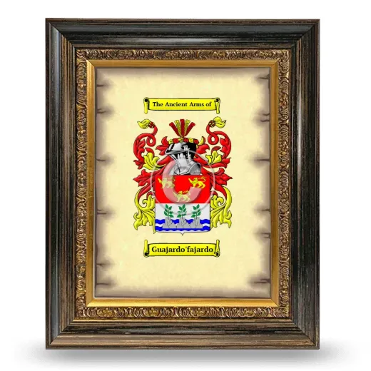Guajardo'fajardo Coat of Arms Framed - Heirloom