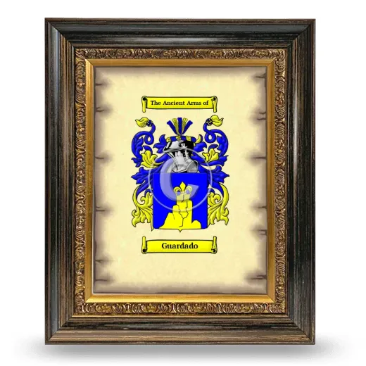 Guardado Coat of Arms Framed - Heirloom