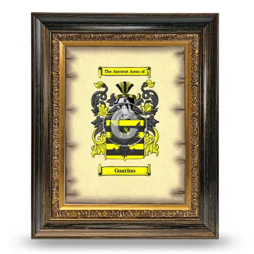 Guarino Coat of Arms Framed - Heirloom