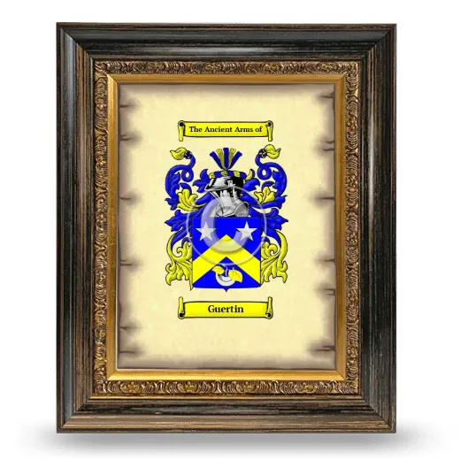 Guertin Coat of Arms Framed - Heirloom