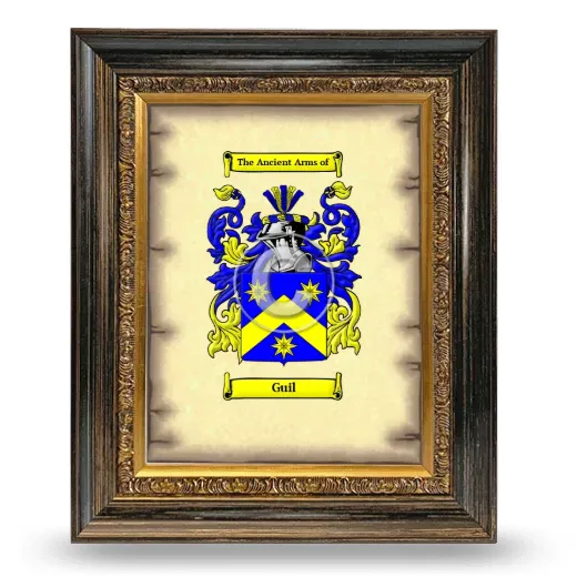 Guil Coat of Arms Framed - Heirloom