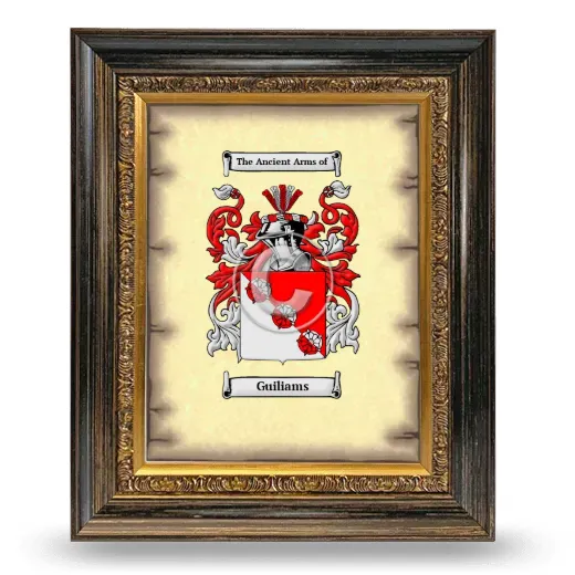 Guiliams Coat of Arms Framed - Heirloom