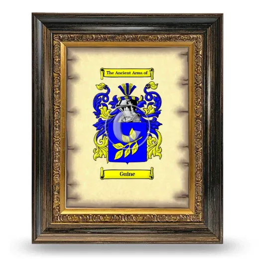Guine Coat of Arms Framed - Heirloom