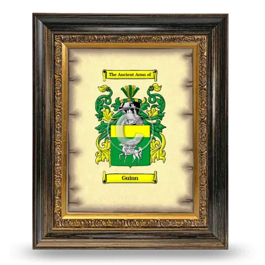 Guinn Coat of Arms Framed - Heirloom