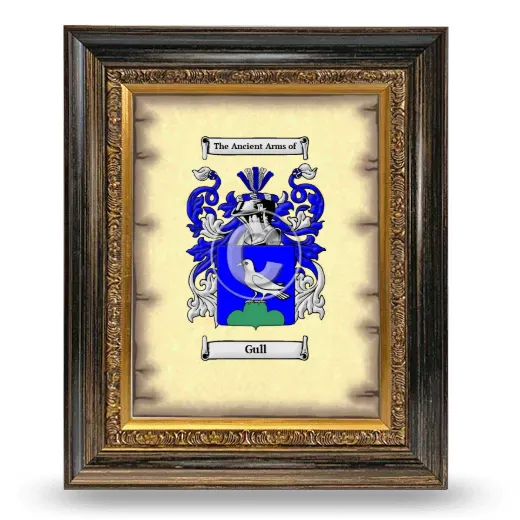 Gull Coat of Arms Framed - Heirloom