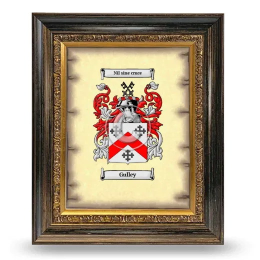 Gulley Coat of Arms Framed - Heirloom