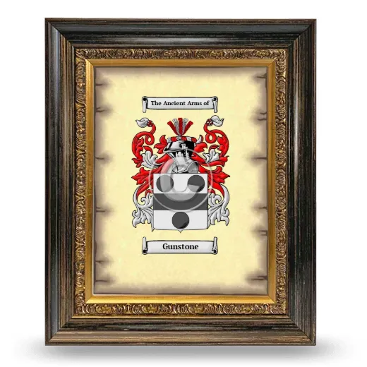 Gunstone Coat of Arms Framed - Heirloom
