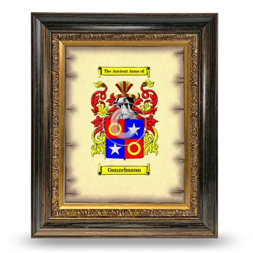Gunzelmann Coat of Arms Framed - Heirloom
