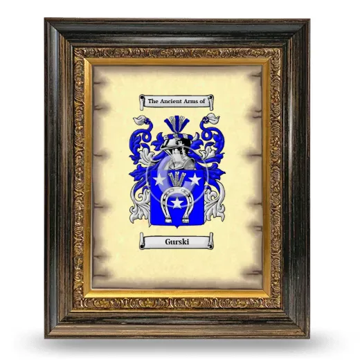 Gurski Coat of Arms Framed - Heirloom