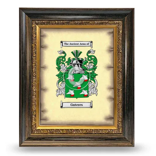 Guteres Coat of Arms Framed - Heirloom