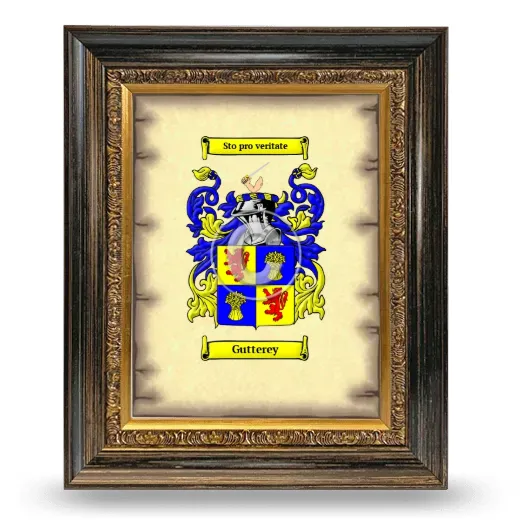 Gutterey Coat of Arms Framed - Heirloom