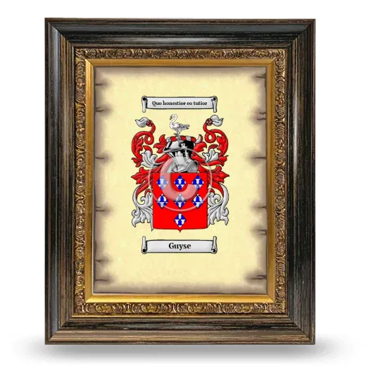 Guyse Coat of Arms Framed - Heirloom