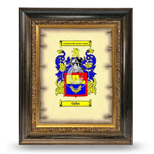 Gylys Coat of Arms Framed - Heirloom
