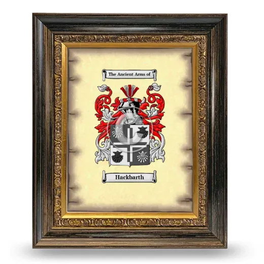 Hackbarth Coat of Arms Framed - Heirloom