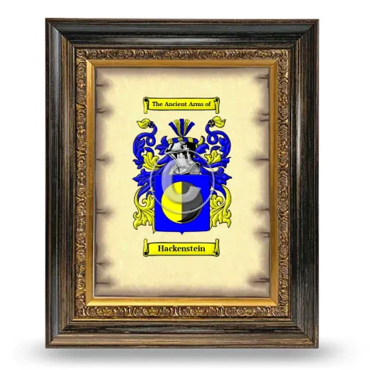 Hackenstein Coat of Arms Framed - Heirloom