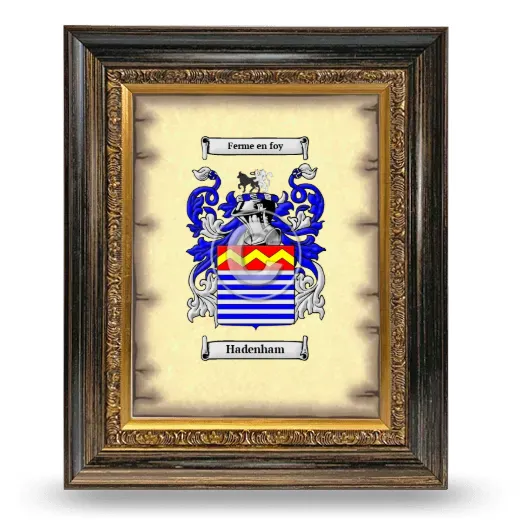 Hadenham Coat of Arms Framed - Heirloom