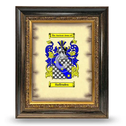 Haffenden Coat of Arms Framed - Heirloom