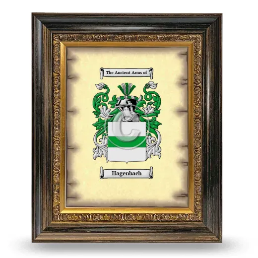 Hagenbach Coat of Arms Framed - Heirloom
