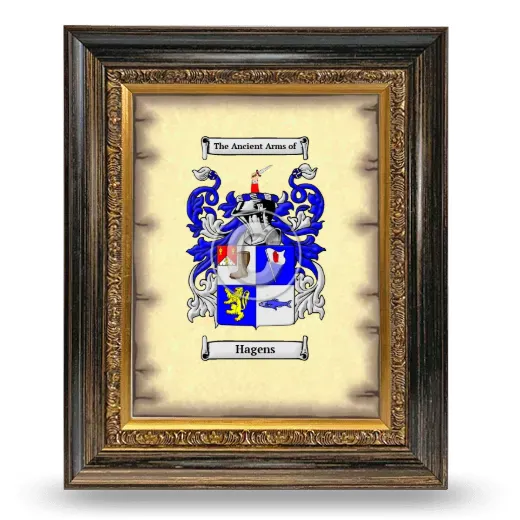 Hagens Coat of Arms Framed - Heirloom