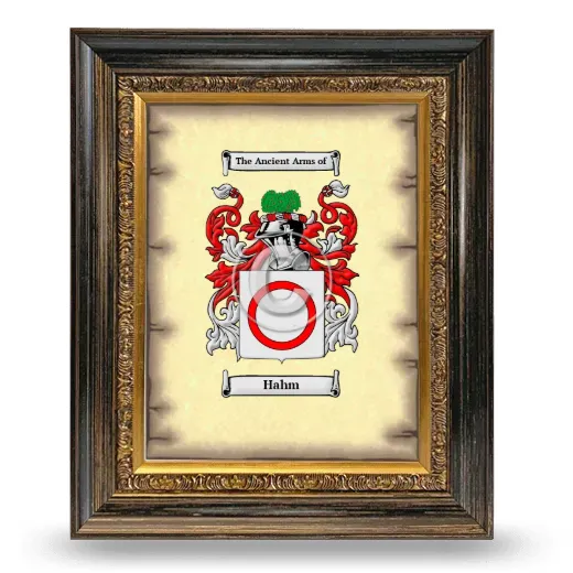 Hahm Coat of Arms Framed - Heirloom